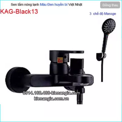 Sen tắm màu đen nóng lạnh KAG-Black13