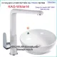 Vòi cao 30cm,vòi lavabo nóng lạnh màu trắng hiện đại KAG-White14