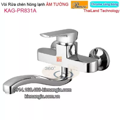 Vòi rửa chén nóng lạnh gắn tường Proxia-Thailand KAG-PR831A