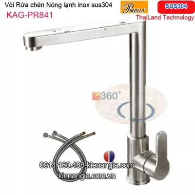Vòi rửa chén vuông nóng lạnh Thailand-Proxia KAG-PR841