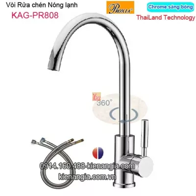 Vòi rửa chén nóng lạnh Thailand-Proxia KAG-PR808