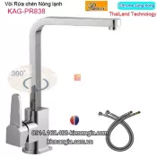 Vòi rửa chén vuông nóng lạnh Thailand-Proxia KAG-PR838