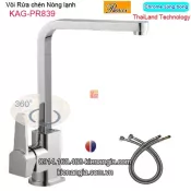 Vòi rửa chén vuông nóng lạnh Thailand-Proxia KAG-PR839