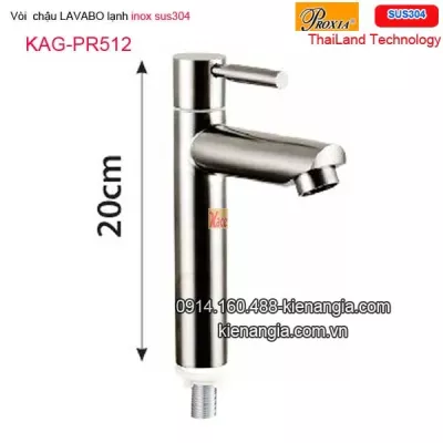 Vòi lạnh ống trúc lavabo inox sus304 Thailand-Proxia KAG-PR512