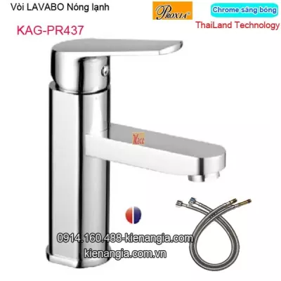 Vòi lavabo Vuông nóng lạnh Proxia-Thailand Proxia-KAG-PR437