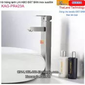 Vòi vuông cao 30cm,vòi chậu lavabo đặt bàn inox sus304 Thailand-Proxia KAG-PR423A