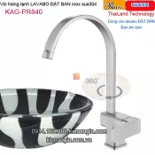 Vòi chậu nổi đặt bàn inox sus304 Thailand-Proxia KAG-PR840