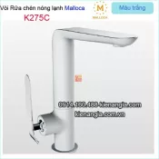 Vòi rửa chén nóng lạnh màu trắng Malloca-K275C