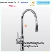 Vòi rửa chén rút dây nóng lạnh Malloca-K94C