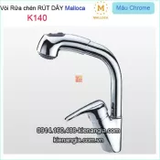 Vòi rửa chén rút dây nóng lạnh Malloca-K140