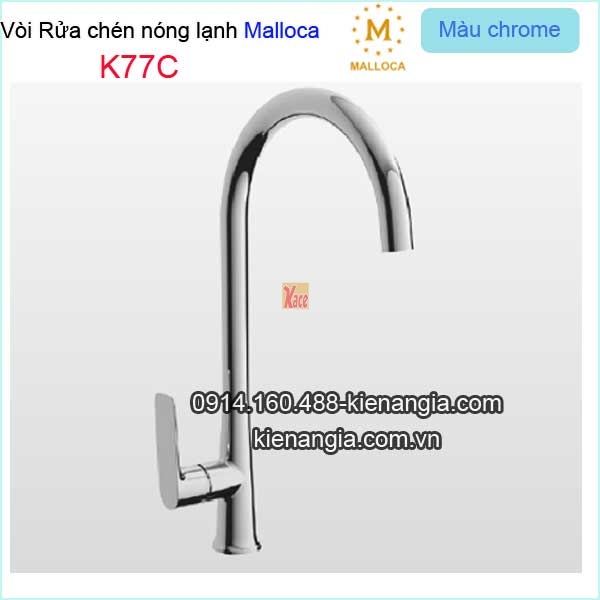 Vòi rửa chén nóng lạnh Malloca-K77C