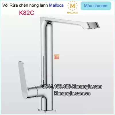 Vòi rửa chén vuông nóng lạnh Malloca-K82C