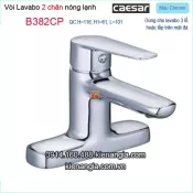 Vòi chậu lavabo 2 chân,vòi 3 lỗ Caesar-B382CP