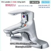 Vòi chậu 2 chân,vòi lavabo 3 lỗ Caesar-B562CU
