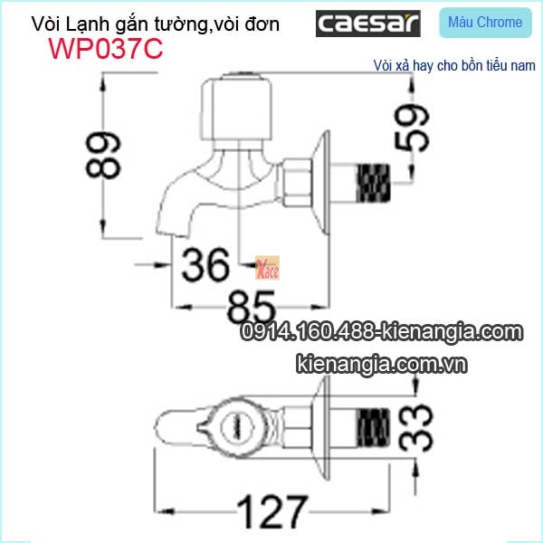 Voi-lanh-gan-tuong-voi-don-voi-may-giat-Caesar-WP037C-TSKT