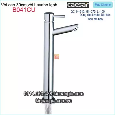 Vòi cao 30cm,vòi lạnh chậu lavabo ĐẶT BÀN Caesar-B041CU