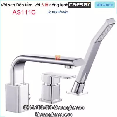 Vòi sen bồn tắm,vòi 3 lỗ Caesar-AS111C