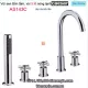 Vòi sen bồn tắm,vòi 5 lỗ bồn tắm Caesar-AS143C
