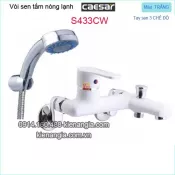 Vòi sen tắm nóng lạnh màu trắng Caesar-S433CW