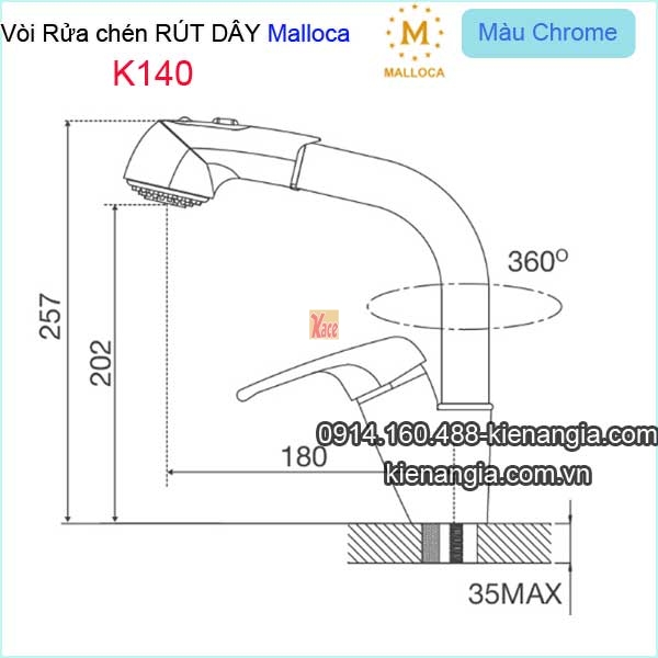 Voi-chau-rua-chen-RUT-DAY-nong-lanh-Malloca-K140-tskt