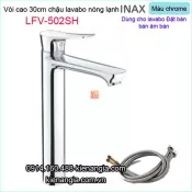 Vòi cao 30cm chậu lavabo nóng lạnh Inax-LFV-502SH
