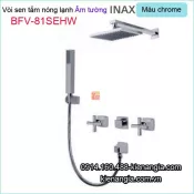 Vòi sen tắm âm tường nóng lạnh cao cấp-Inax-BFV-81SEHW