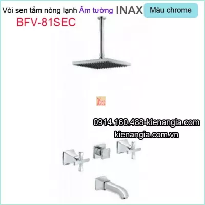 Vòi sen tắm âm tường nóng lạnh cao cấp Inax-BFV-81SEC