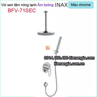 Vòi sen tắm âm tường nóng lạnh cao cấp Inax-BFV-71SEC
