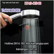 Bộ tay sen màu chrome mặt  màu đen KAG-KS46