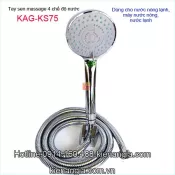 Bộ tay sen màu chrome massage  chuyển chế độ KAG-KS75