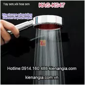 Bộ tay sen màu chrome mặt  màu đỏ KAG-KS47