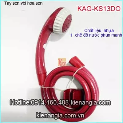 Tay sen nhựa giá rẻ màu đỏ KAG-KS13D