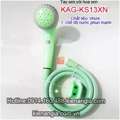 Tay sen nhựa giá rẻ màu xanh ngọc KAG-KS13XN
