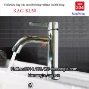 Vòi lavabo lạnh inox sus304 bóng KAG-KL50