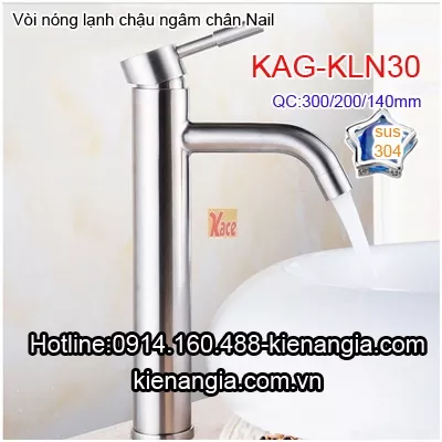 Vòi bồn ngâm chân,vòi Nail inox 304 nóng lạnh KAG-KLN30
