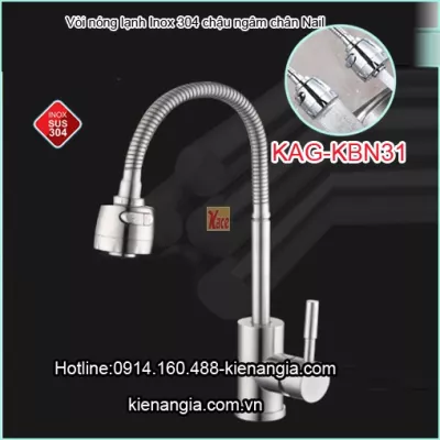 Vòi bồn ngâm chân,vòi Nail nóng lạnh inox 304 KAG-KBN31