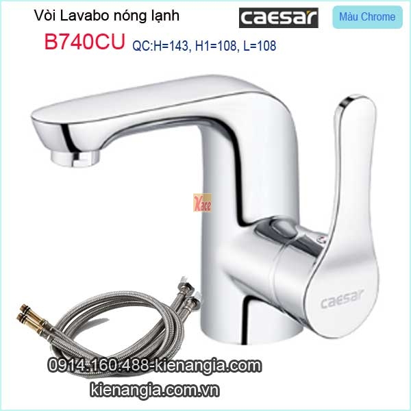 Vòi chậu âm bàn Caesar,vòi nóng lạnh cao cấp lavabo Caesar-B740CU