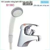Vòi chậu lavabo nóng lạnh kết hợp sen tắm Caesar-B136c