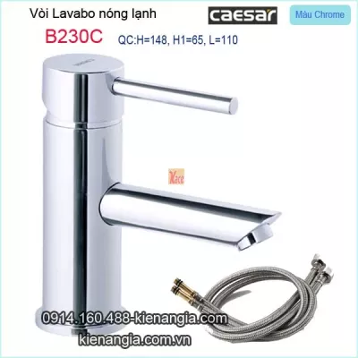 Vòi ống trúc lavabo nóng lạnh Caesar-B230C