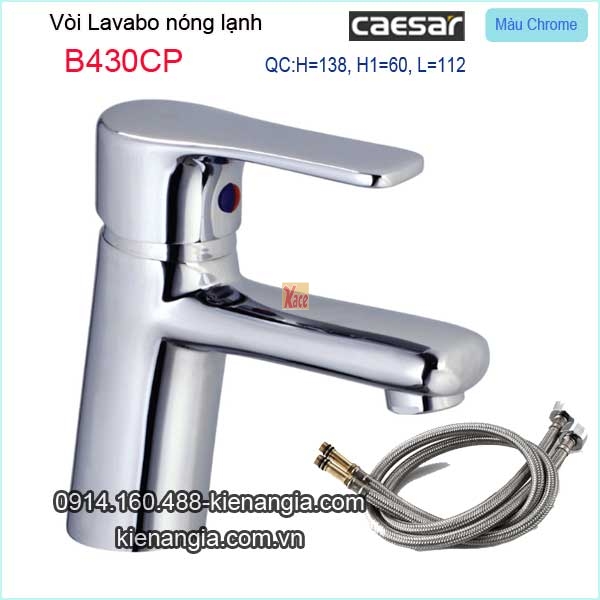 Vòi chậu lavabo nóng lạnh tay gật gù Caesar-B430CP