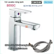 Vòi chậu lavabo nóng lạnh tay gật gù Caesar-B550C