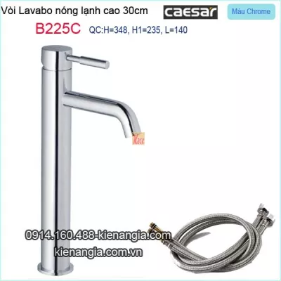 Vòi ống trúc cao 30cm lavabo đặt bàn nóng lạnh Caesar-BT225C