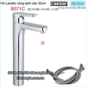 Vòi lavabo đặt bàn,bán âm bàn  nóng lạnh Caesar-B571C