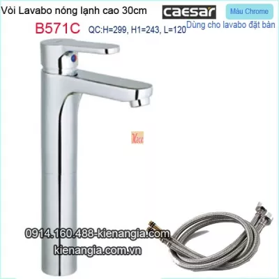 Vòi lavabo đặt bàn,bán âm bàn  nóng lạnh Caesar-B571C