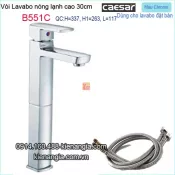 Vòi lavabo đặt bàn,bán âm bàn  nóng lạnh Caesar-B551C