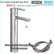 Vòi ống trúc cao 30cm lavabo đặt bàn nóng lạnh Caesar-B541C