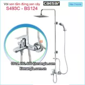 Sen cây,sen tắm đứng nóng lạnh Caesar-S493C-BS124