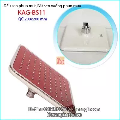 Bát sen phun mưa tròn,đầu sen phun mưa vuông nàu đỏ KAG-BS11