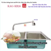 Vòi rửa chén lạnh,vòi bếp âm tường inox304KAG-KB26