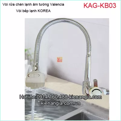 Vòi rửa chén lạnh,vòi bếp lò xo 2 chế độ âm tường KAG-KB03